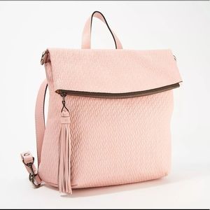 Luzille Woven Leather Convertible Backpack